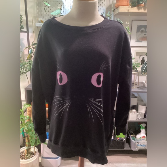 Wildfox oversize cat sweater. Size xs. - Picture 3 of 7